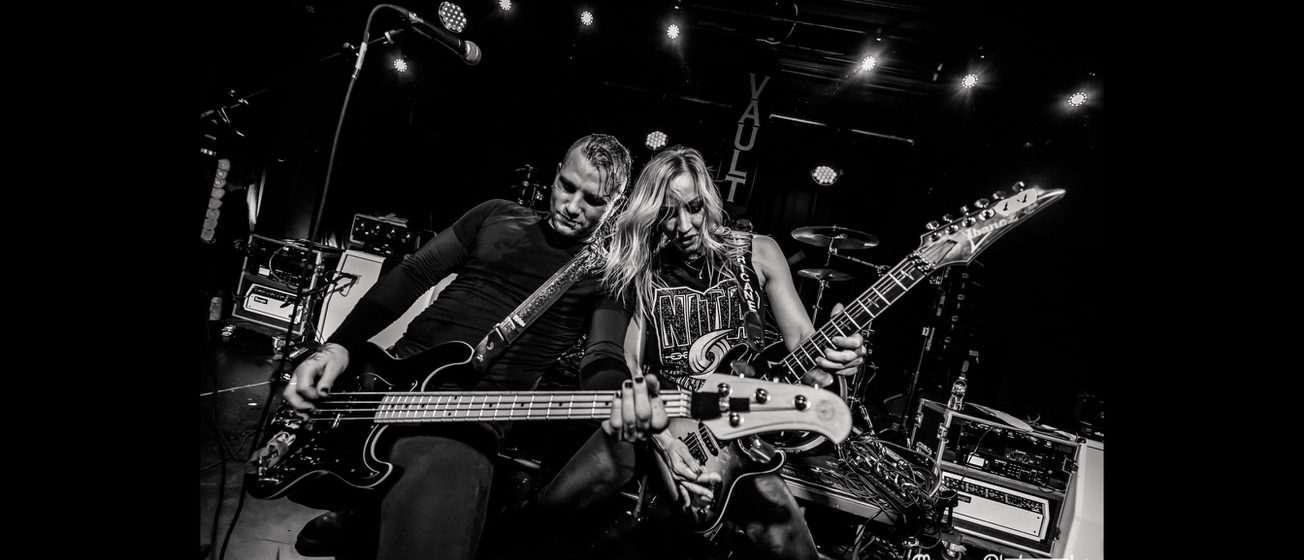 Back to back with Nita Strauss at The Vault