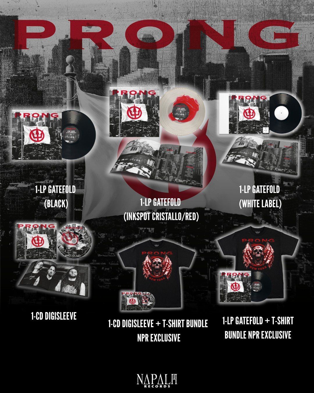 Prong self-titled album, Napalm Records — cover art and every available format